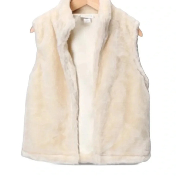 CAPELLI OF NEW YORK EUC GIRLS VEST IVORY TOP SHIRT WINTER HOLIDAY GIRL SIZE 4 5 - Picture 2 of 7